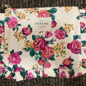 Sezane flower cotton pouch